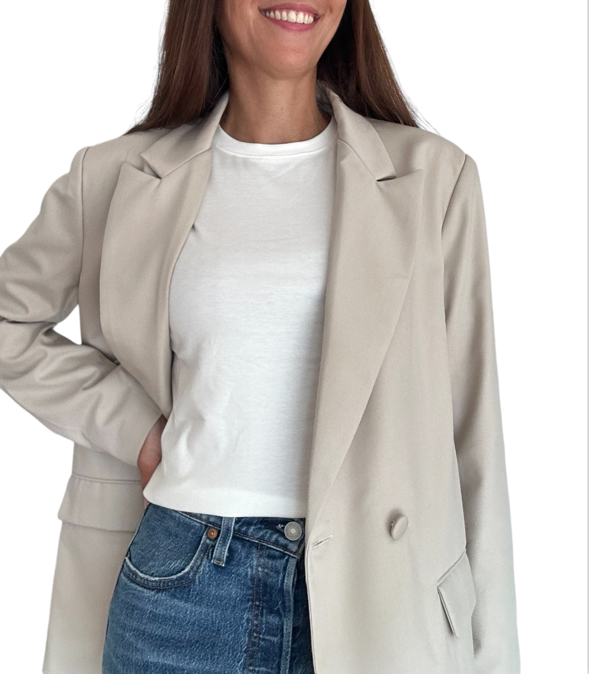 Veste blazer tailleur grise 
veste large
veste oversize
tailleur oversize
blazer oversize
